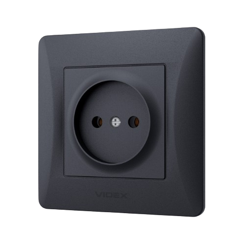 BINERA чорний графіт Розетка внутрішня 1-а Videx Житомир - изображение 4