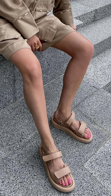 RONE Босоніжки жіночі RONE R-16 капучіно (літо, шкіра натуральна) (5149) Коломия - фото 2