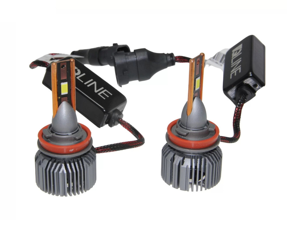 Комплект светодиодных ламп QLine Ultra +200% H11 (H8/H9/H16) 55W 6000K 12V (2 шт) Харьков - изображение 1