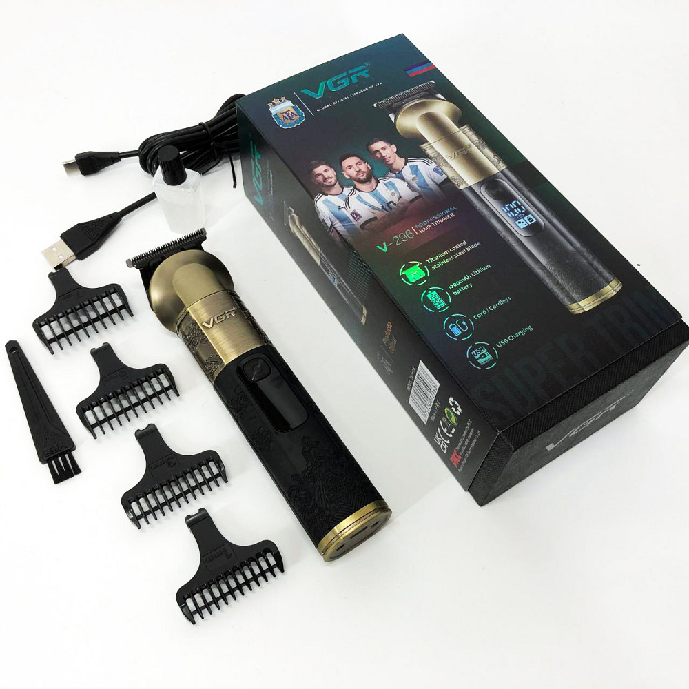 Машинка для окантовки акумуляторна VGR V-296, Машинка для стрижки волосся потужна NB-32 Київ - фото 4