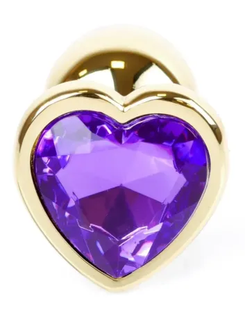 Анальна пробка Boss Series - Jewellery Gold Heart PLUG Purple S, BS6400043 Sex Aura Київ