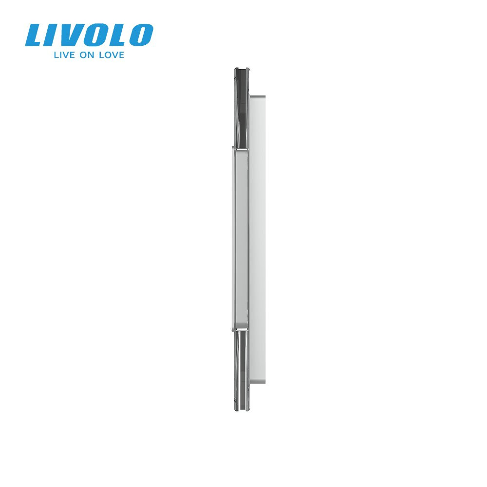 Рамка 4-постова порожня Х сенсорів 1 розетка (Х-Х-Х-0) LIVOLO, загартоване скло, сіра, 294×80 мм (VL-P700/00/00/E-8I) Коломыя - изображение 7