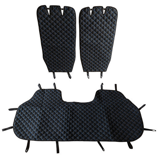 Накидка на сидіння задні (алькантара) PolyteP, к-т (2 шт., синя строчка) Київ - фото 1