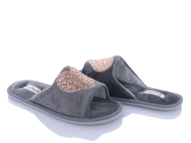 Жіночі капці з відкритим носочком PaGo "Серце" Сірі 37 Одеса - фото 6