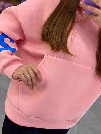 Жіноча стильна комфортна тепла худа турецька тринитка на флісі Рожевий, 42/44 Одеса