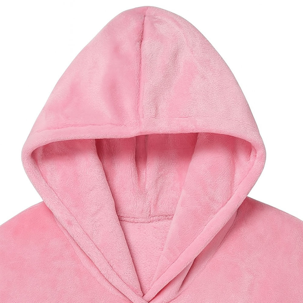 Плед толстовка з капюшоном (100х80см) HUGGLE HOODIE,Рожевий / Плед-худі / Толстовка оверсайз плед з капюшоном SBR Київ - фото 7