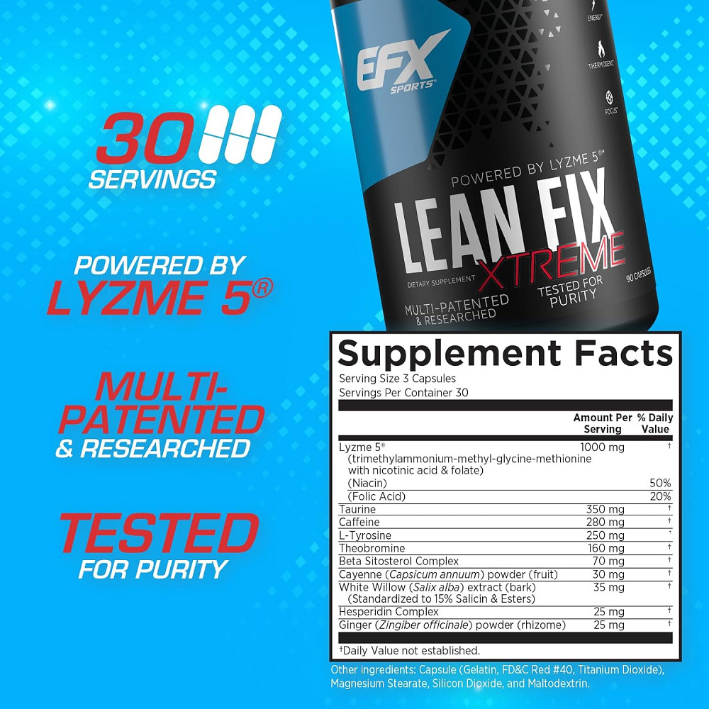 Жиросжигатель Efx Lean Fix Xtreme 90 Capsules Луцк - изображение 2