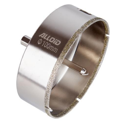 Свердло корончате алмазне по склу та кераміці 100мм з центрувальним свердлом Alloid Одесса - изображение 9