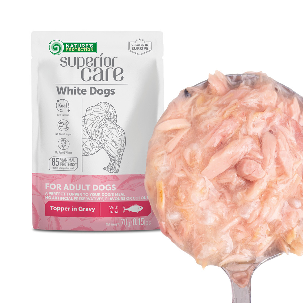 Nature's Protection Superior Care White Dogs Adult Tuna Додатковий вологий корм для собак з білим забарвленням з тунцем, 70 г Киев - изображение 5