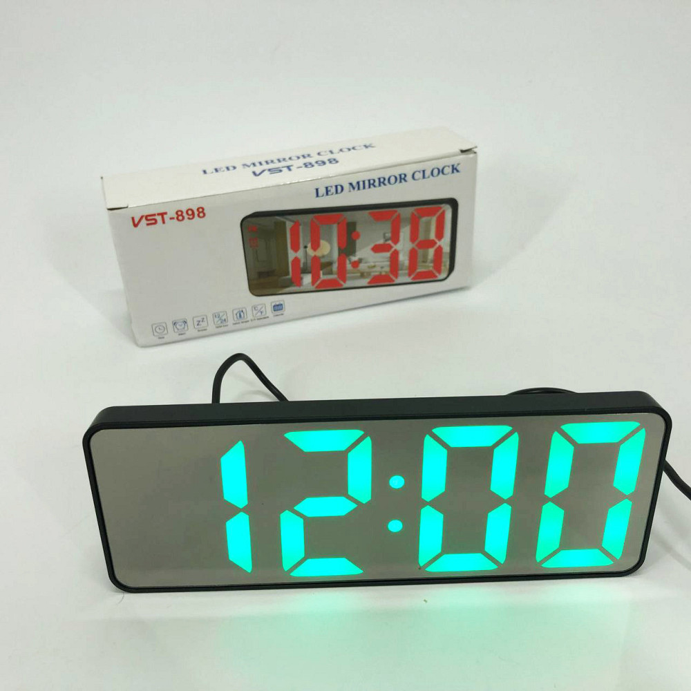 Часы сетевые электронные светящиеся настольные VST-898-4, Часы с подстветкой, Электронные часы YB-872 на стол Киев - изображение 7