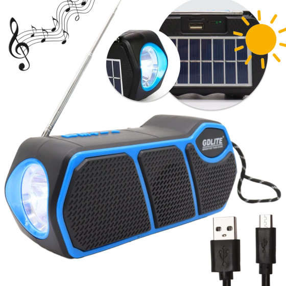 Портативна сонячна система 3в1 GD-LITE-11,з Bluetooth,LED-ліхтарем,FM SBR Київ