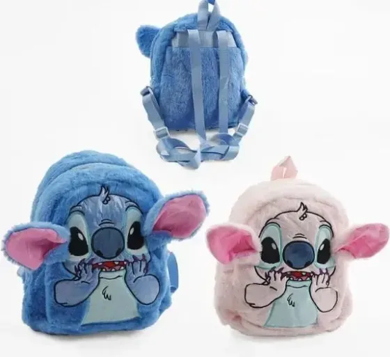 Плюшевый рюкзак Стич Disney Fairy Stitch мягкий детский рюкзак с ушками и мордочкой розовый Коломыя