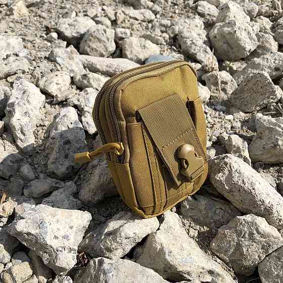 Тактична сумка - сумка для телефону, система MOLLE органайзер тактичний з кордури. LO-419 Колір: койот Київ