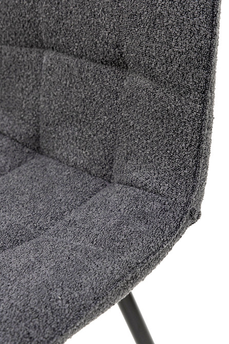 Стілець ФРЕШ (круглий) чорний/букле темно сіра Киев - изображение 7