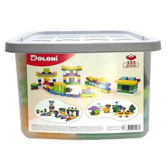 Детский блочный конструктор 013999/01 в пластиковом боксе, 335 деталей Винница