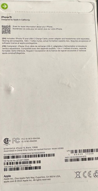 Айфон Apple iPhone 15 128Gb. Киев - изображение 2