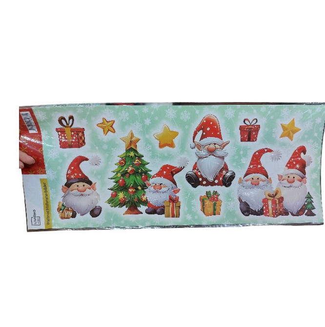 Новогодняя наклейка Гномы Livarno Home 21 на 47 см разноцветный Киев - изображение 3