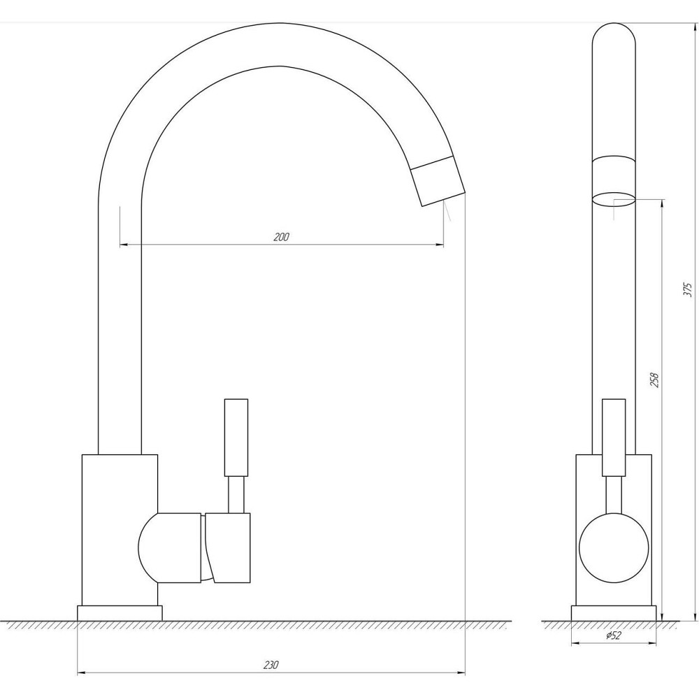 Змішувач для кухні Globus Lux ALPEN SBT1-203S (000019183) Київ - фото 5