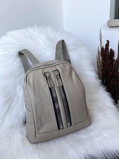 Рюкзак городской женский популярный бежевый Киев - изображение 2