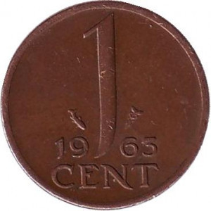 1 цент. 1963 рік, Нідерланди. Полтава - фото 1