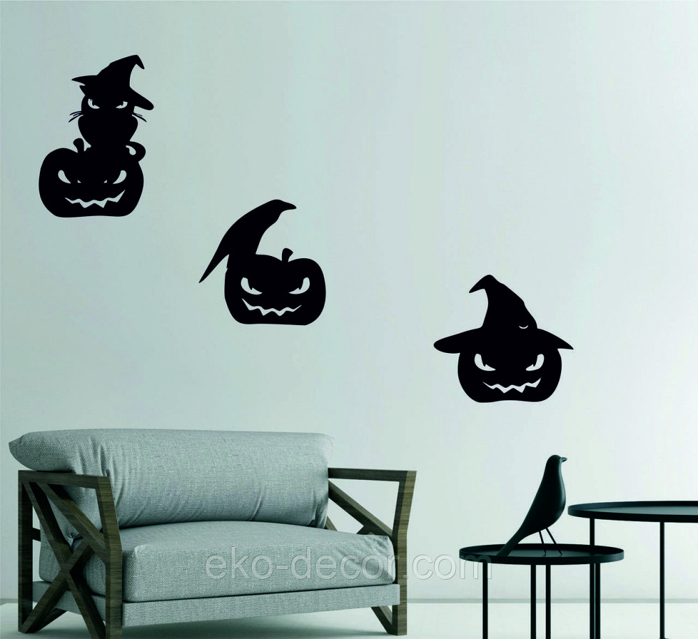 Декоративне настінне Панно «Хеллоуїн — гарбуз», Декор на стіну 90*82 см Київ - фото 9