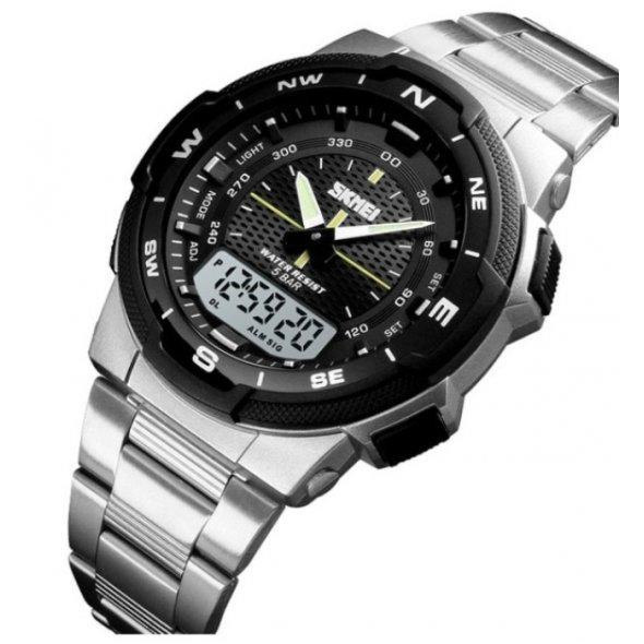 Мужские часы  Skmei 1370 Marshal Серебристые Винница - изображение 2