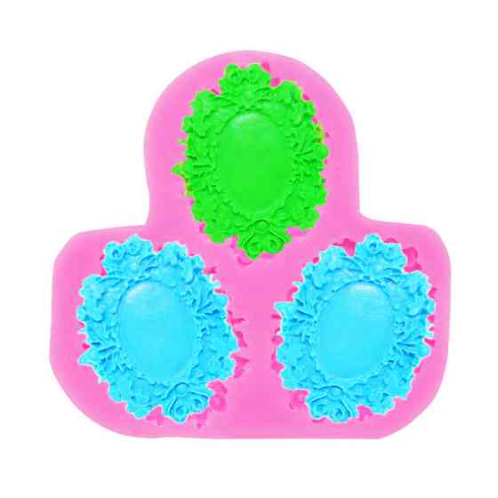 Молд силиконовый Рамки 85 на 90 мм розовый Киев