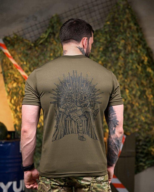 Тактична потовідвідна футболка Трон oliva ПП7631 Одеса - фото 1