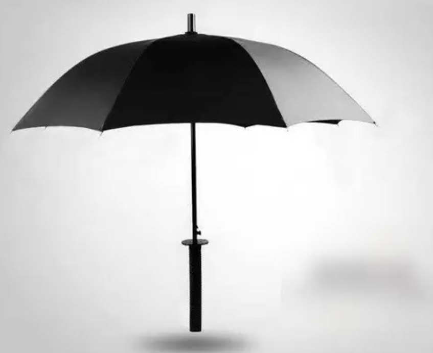 Парасолька Катана на 16 спиць парасоля Меч самурая Чорний Кременчук - фото 3