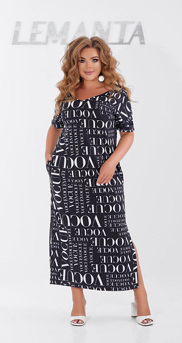 Длинное платье большого размера с разрезами (50) Киев - изображение 1