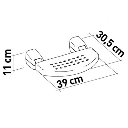 Откидное сиденье для душевой с настенным креплением KING-PWSS-00 Днепр - изображение 2
