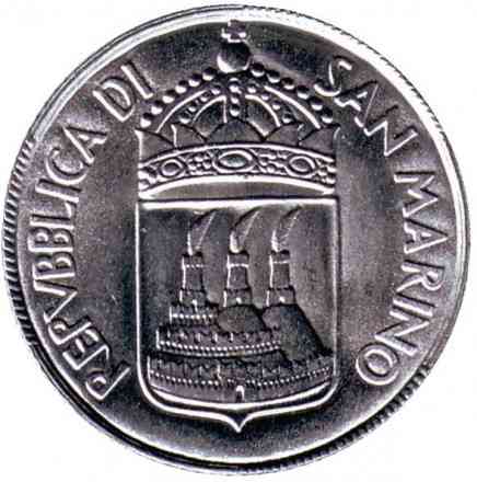 Пелікан. Монета 2 ліри. 1973 рік, Сан-Марино. UNC Полтава
