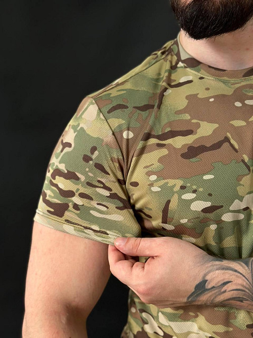 Футболка тактична мультикам Coolmax, військова польова футболка ЗСУ, чоловіча якісна футболка літня Львів - фото 4