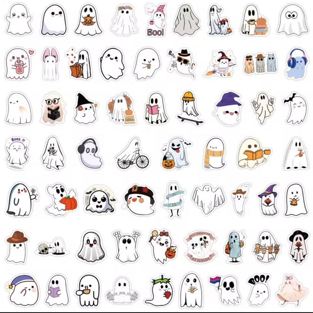 Набір наклейок (стікерів) Привиди (60 шт.) стікербомбінг для телефону, ноутбука Київ - фото 3