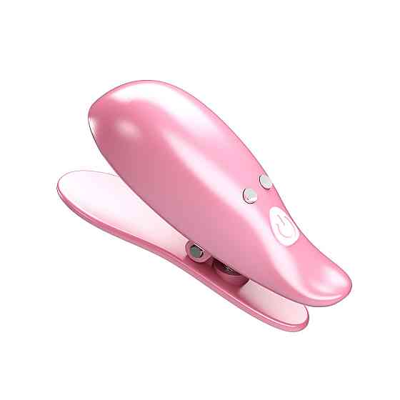 Вибростимуляторы-зажимы для сосков Pretty Love Leaf, розовые, 5.1 х 1.9 см Sex Aura Киев
