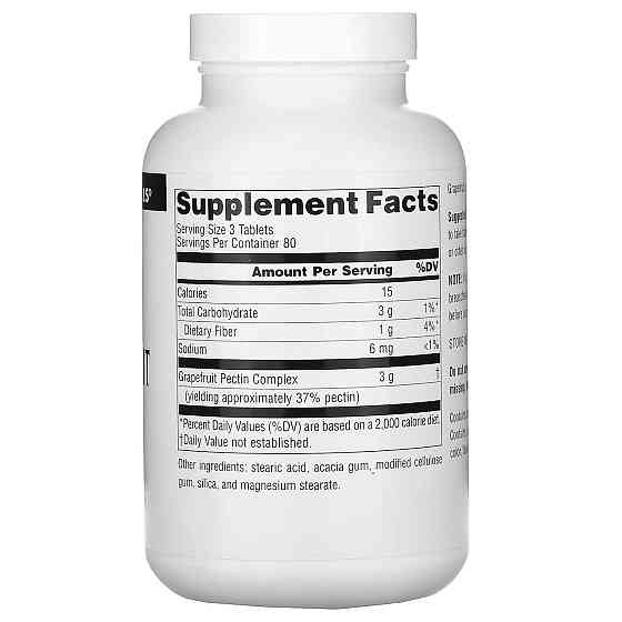 Грейпфрутовый пектин Source Naturals Grapefruit Pectin 240 таб Киев