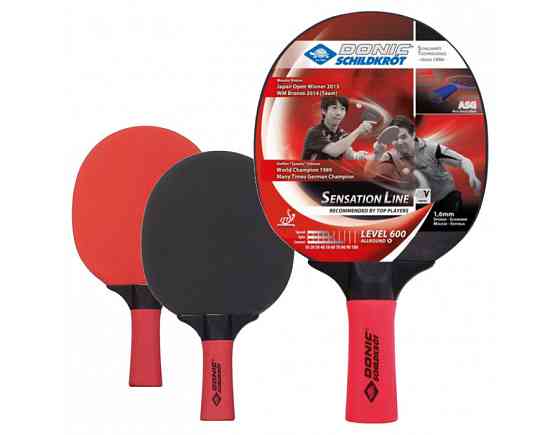 Ракетка настольный теннис Donic Sensation Level 600 Вишнёвое