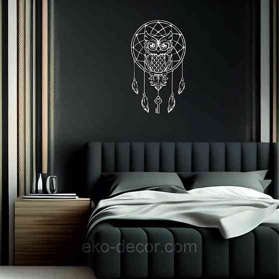 Декоративне настінне Панно «Ловець снів» Декор на стіну 90*53 см, Білий Київ