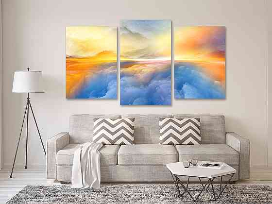 Модульная картина в гостиную / спальню    Абстракція  Art-710_3 70x130 см Киев