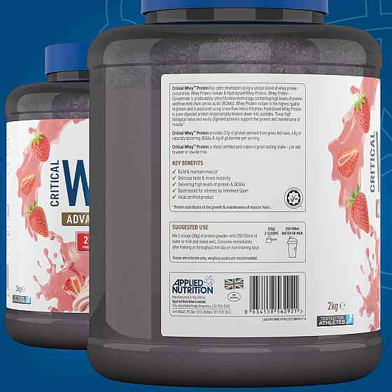 Протеїн Applied Nutrition Critical Whey Protein Powder 2kg (2kg - 67 Servings) (Strawberry Milkshake) Луцьк