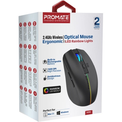 Мишка Promate Kitt Wireless Black (kitt.black) Вінниця - фото 7