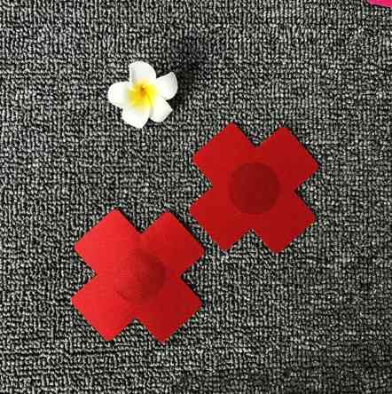 Наклейки на грудь Крест 8 см красный Киев