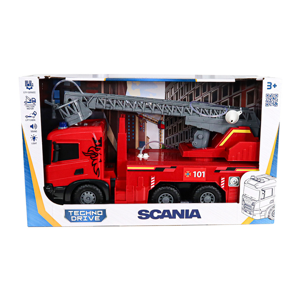 Автомодель серії Super Big Truck – Пожежна машина Scania (світло, звук, функ. води) Днепр - изображение 5