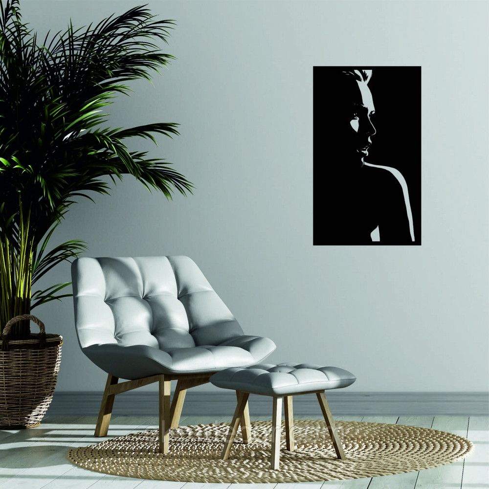 Декоративное настенное Панно «Девушка» Декор на стену 110*66 см, Черный Киев - изображение 3