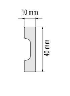 Плинтус под покраску из дюрополимера Элегант LPC - 36 (2,44м.п.) 40х10мм Днепр