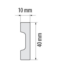 Плинтус под покраску из дюрополимера Элегант LPC - 36 (2,44м.п.) 40х10мм Днепр - изображение 2