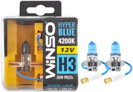 Автолампа WINSO 12V H3 HYPER BLUE 4200K 55W PK22s — яскраве та стильне освітлення для вашого автомобіля Ковель