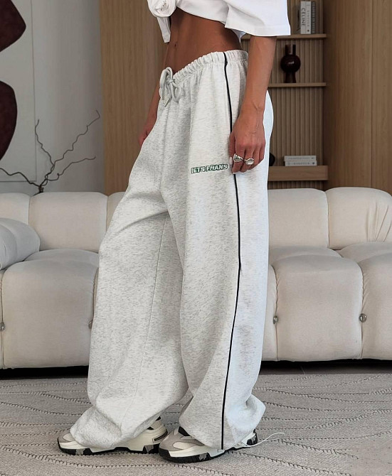 Жіночі стильні штани оверсайз-джогери двонитка Меланж Одеса - фото 2