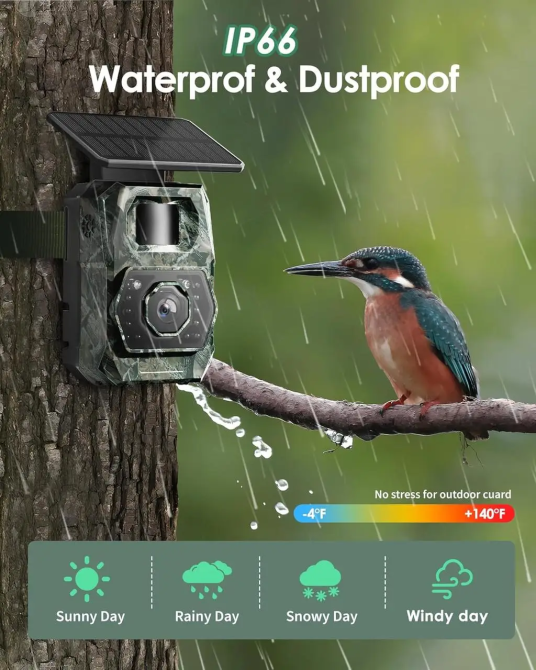 Камера-фотопастка Solar Trail Camera Wi-Fi 6, 48 МП, 1296P, нічне бачення, сонячна панель, акумулятор 5200 мАг, IP66 Київ - фото 19
