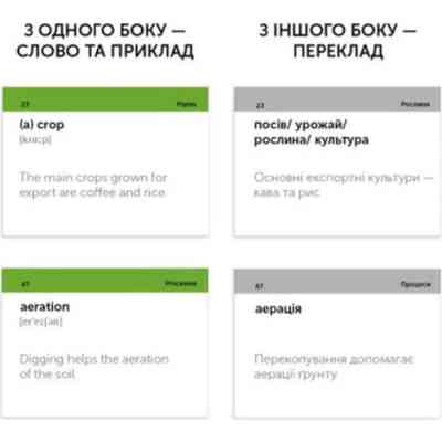 Обучающий набор English Student Карточки для изучения английского языка Agriculture English Vocabulary, украинский (591225964) Винница